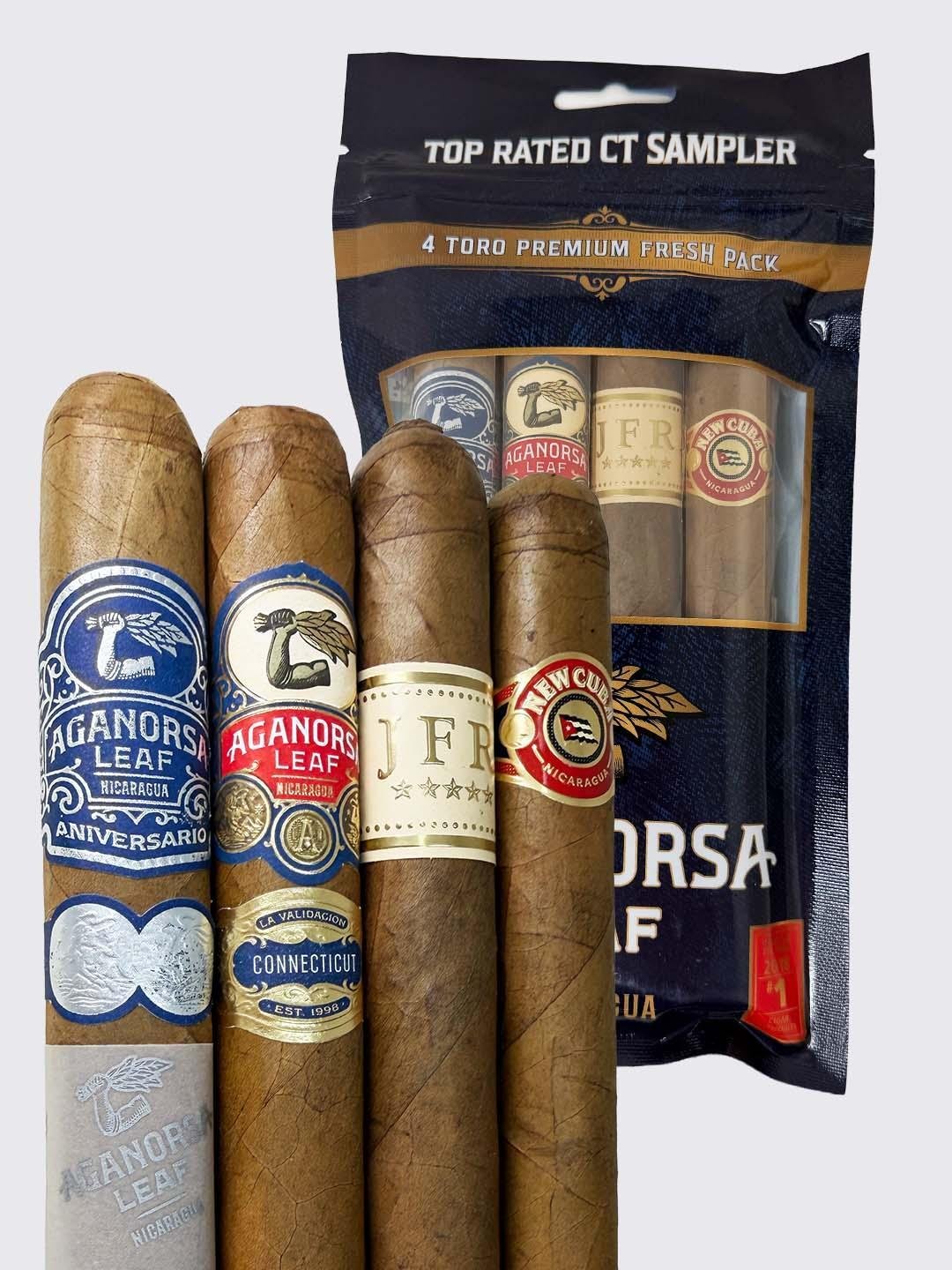 Aganorsa Leaf Toro Rated CT 4 Cigars Fresh Pack Sampler